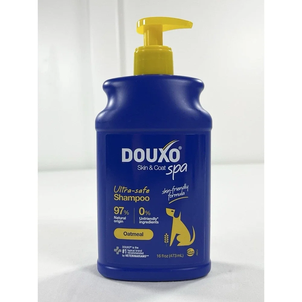 Douxo Spa Skin Coat Care Ultra Safe Oatmeal Dog Shampoo Soothing Sensitive 16oz